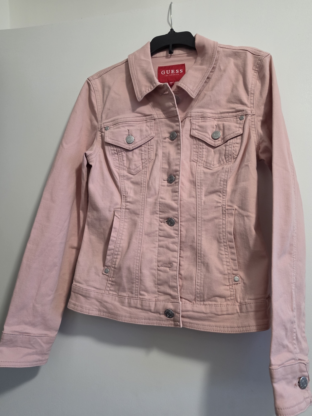 GUESS Light Pink Denim Jacket for Women